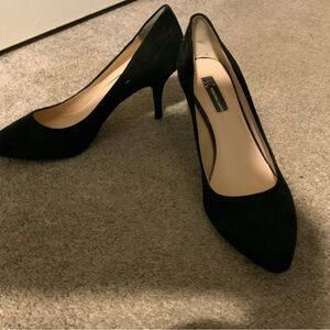 INC International Concepts Classic Black Suede Heels